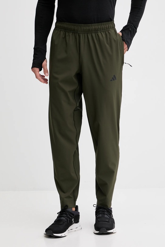 adidas Performance spodnie treningowe Tr-Es Woven z elastanem zielony KA7859