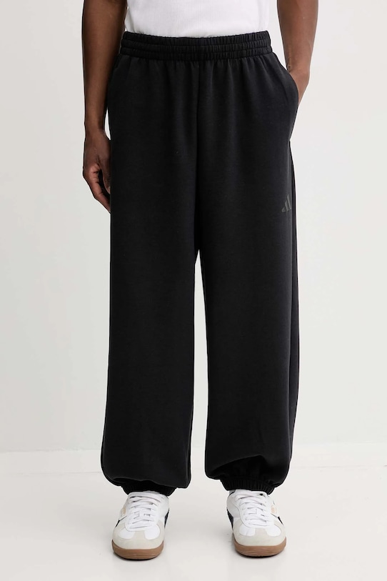 adidas pantaloni de trening Soft Lux tricotaj negru KB5688
