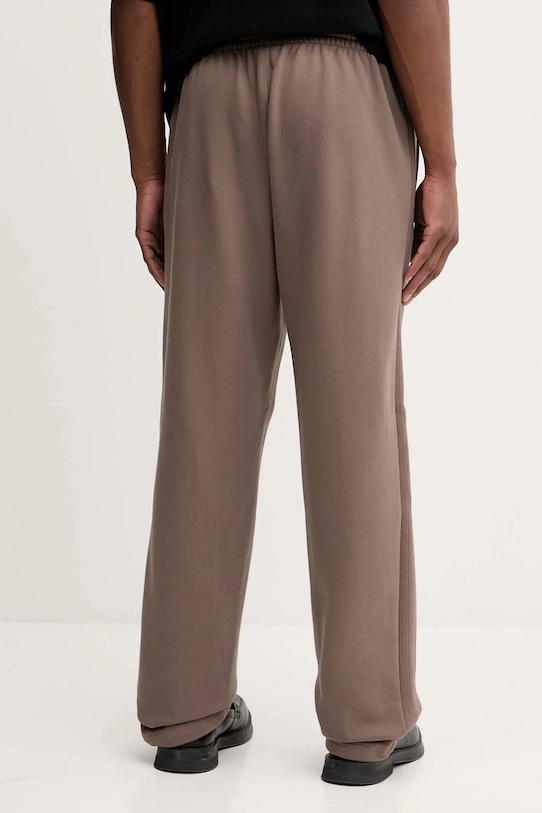 Odzież adidas Originals spodnie dresowe bawełniane Ess Wide Pt JW1046 brązowy