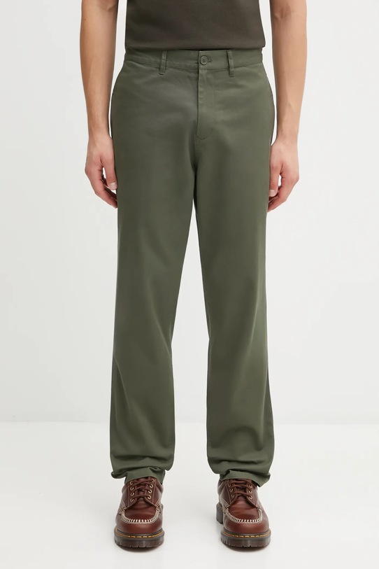 Fred Perry spodnie bawełniane gładkie zielony T9130