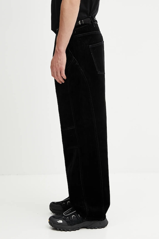 Andersson Bell spodnie welurowe Crossover Carpenter Wide-Leg apa835m czarny AW25