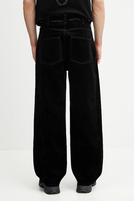 Odzież Andersson Bell spodnie welurowe Crossover Carpenter Wide-Leg apa835m czarny