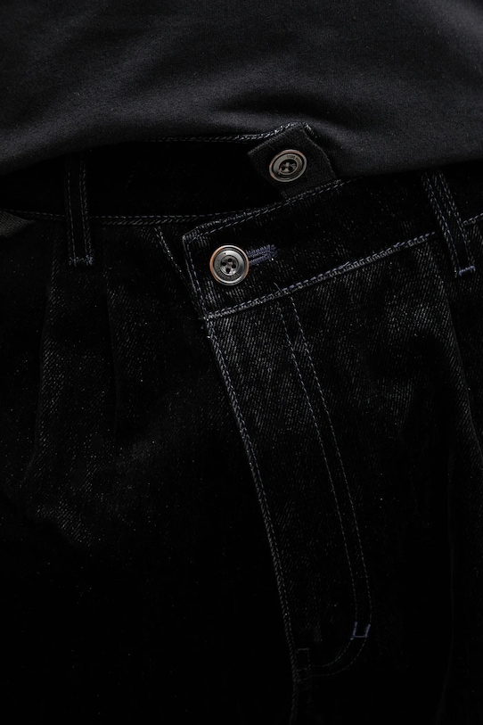 Andersson Bell spodnie welurowe Crossover Carpenter Wide-Leg apa835m czarny