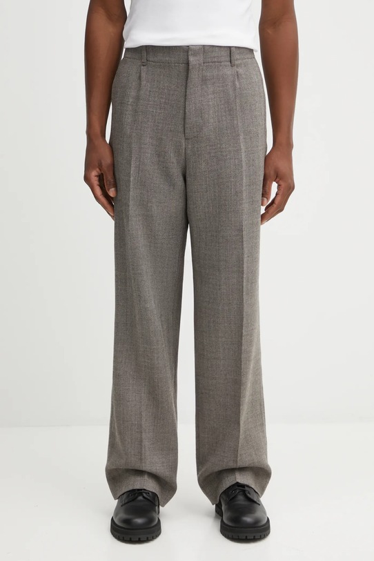 Our Legacy spodnie wełniane wełna brązowy M4254BBN