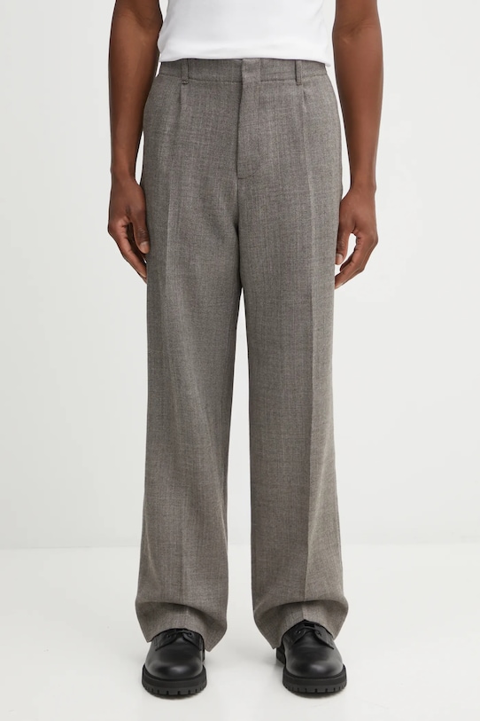 Our Legacy spodnie wełniane wełna brązowy M4254BBN