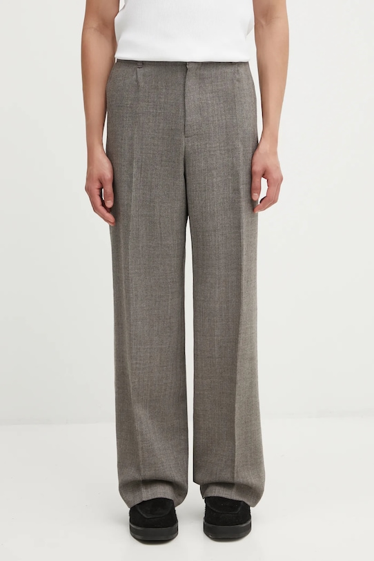 Вовняні штани Our Legacy вовна коричневий M4254BBN