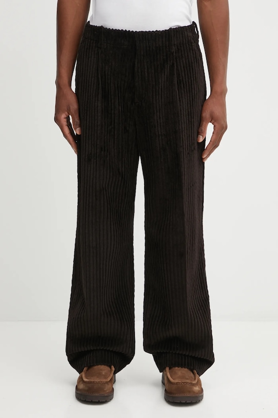 Our Legacy spodnie sztruksowe gładkie brązowy M4254BP