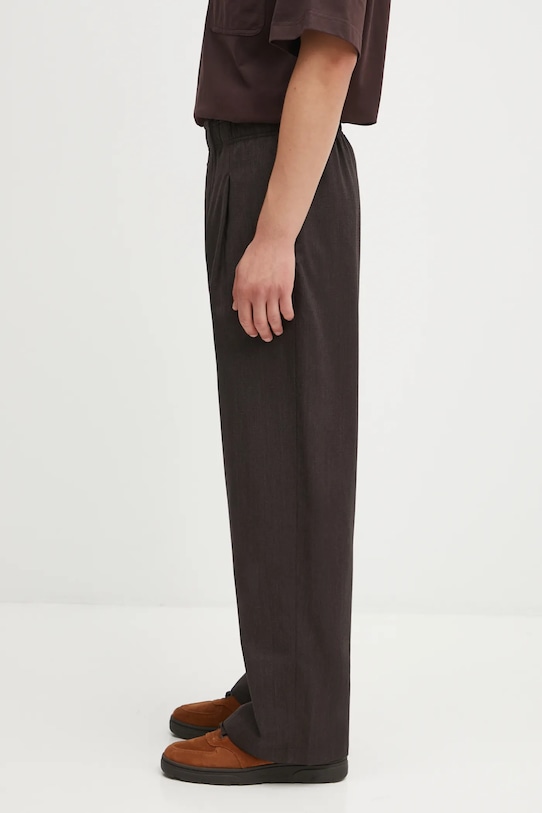 Μάλλινο παντελόνι Our Legacy Leisure M4254LH καφέ AW25