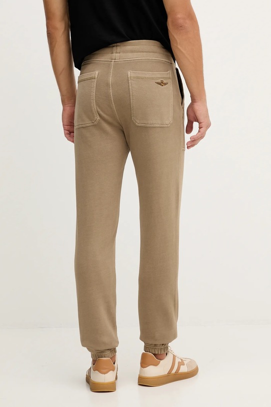 Odzież Aeronautica Militare spodnie dresowe bawełniane PF1003UF00665 beżowy