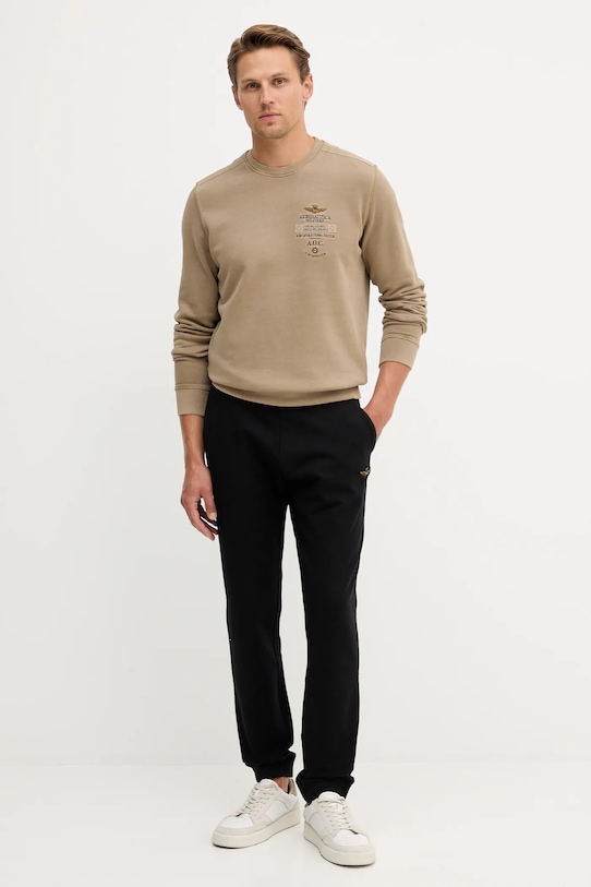 Aeronautica Militare pantaloni tuta PF1008UF00662 nero AW25