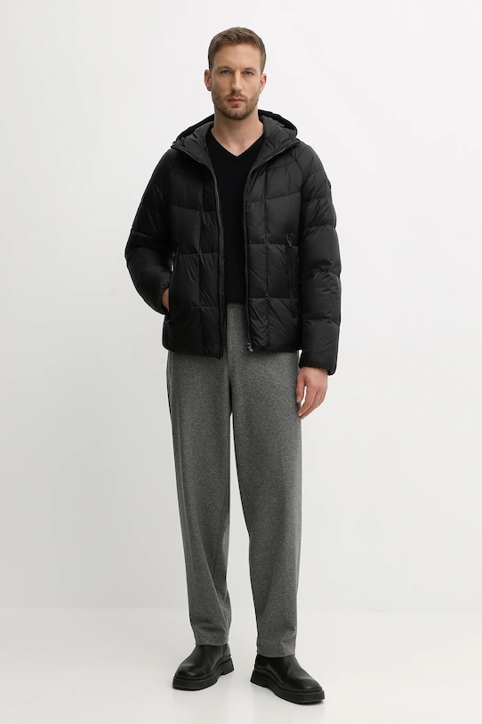 BOSS spodnie z domieszką wełny 50551541 szary AW25