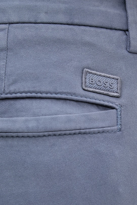 BOSS chino kalhoty pánské bavlněné s elastanem H-Kaiton1 modrá 50543312