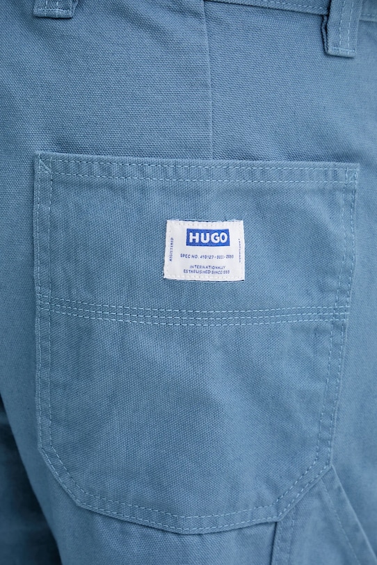 Hugo Blue pantaloni de bumbac albastru 50546746