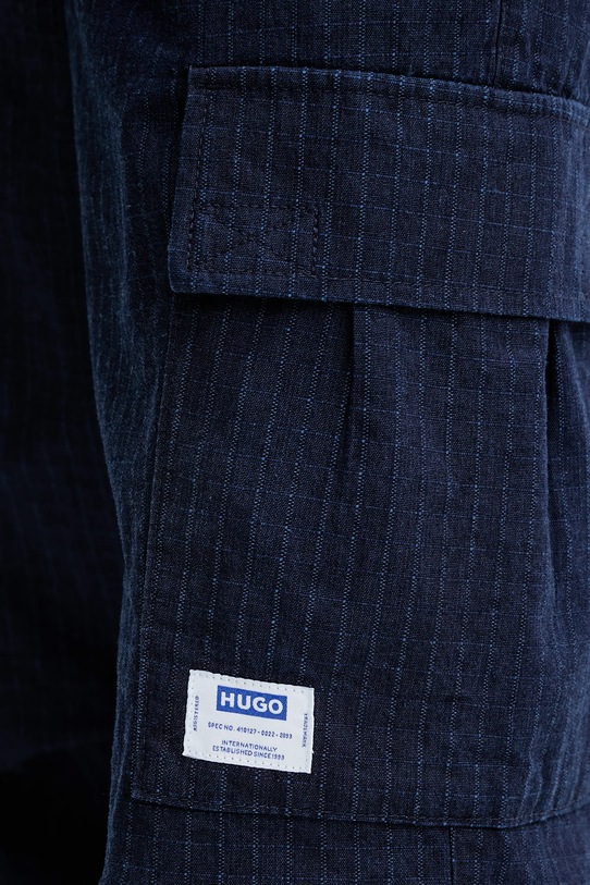 Hugo Blue spodnie bawełniane granatowy 50552121