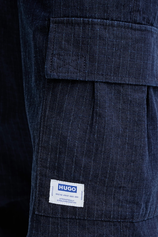 Hugo Blue spodnie bawełniane granatowy 50552121