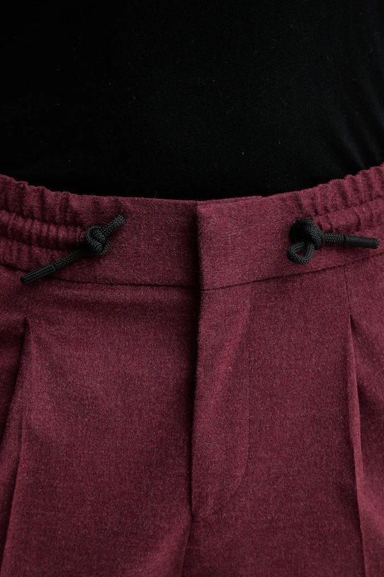 HUGO pantaloni din lână burgundia 50547312