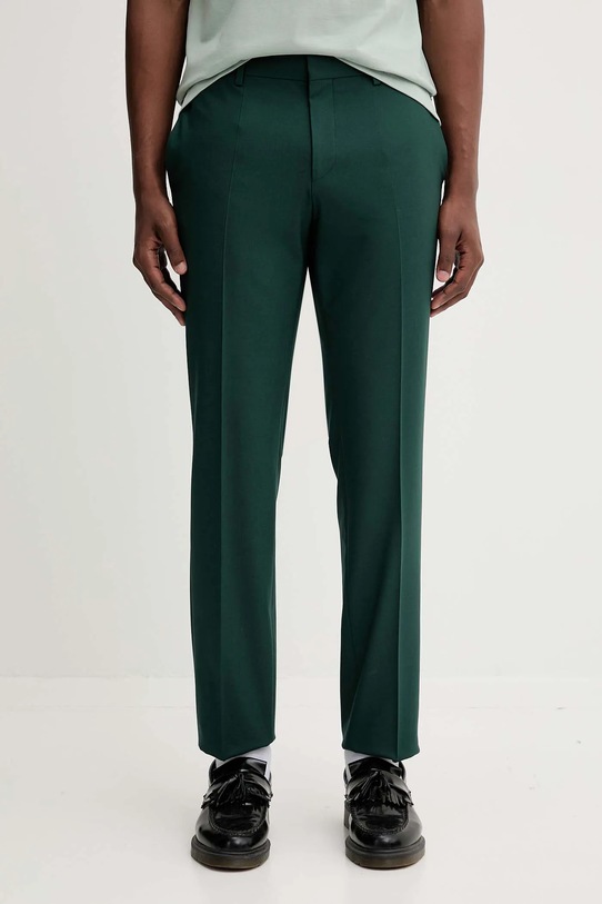 HUGO pantaloni cu lână chinos verde 50547336