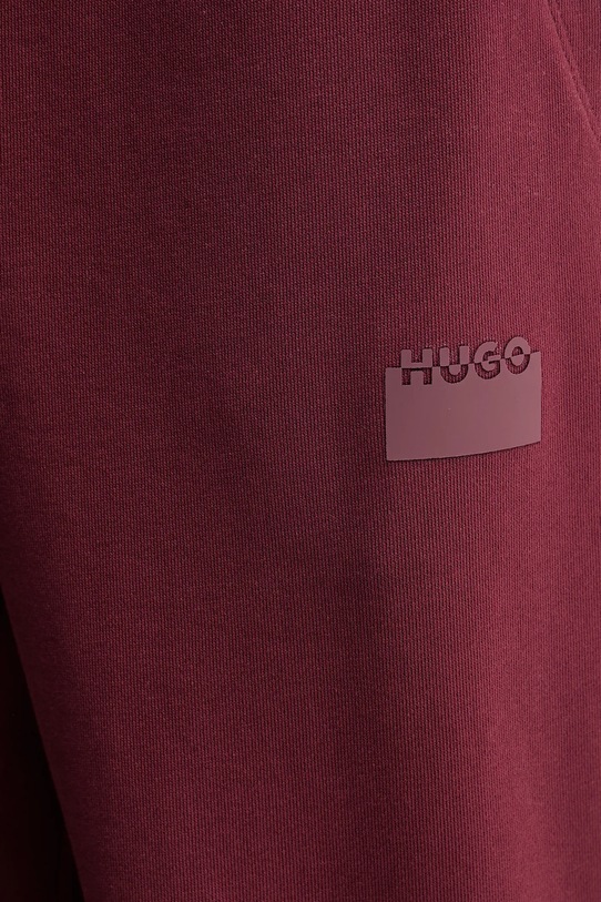 HUGO spodnie dresowe bawełniane bordowy 50546683