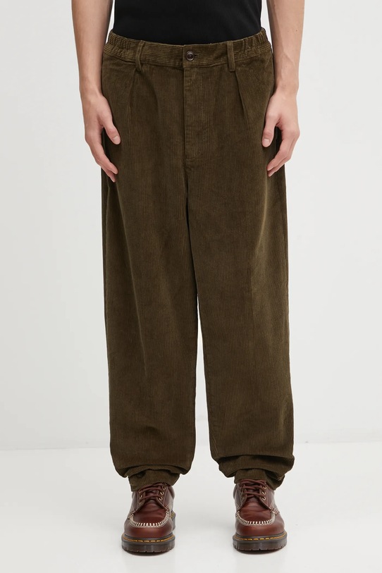 Barbour spodnie sztruksowe Elmbank OS Cord Trouser gładkie zielony MTR0789OL51