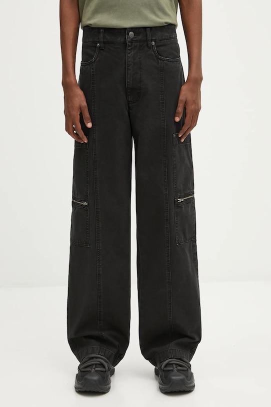 1017 ALYX 9SM pantaloni in cotone dritto nero AAMPA0512FA01