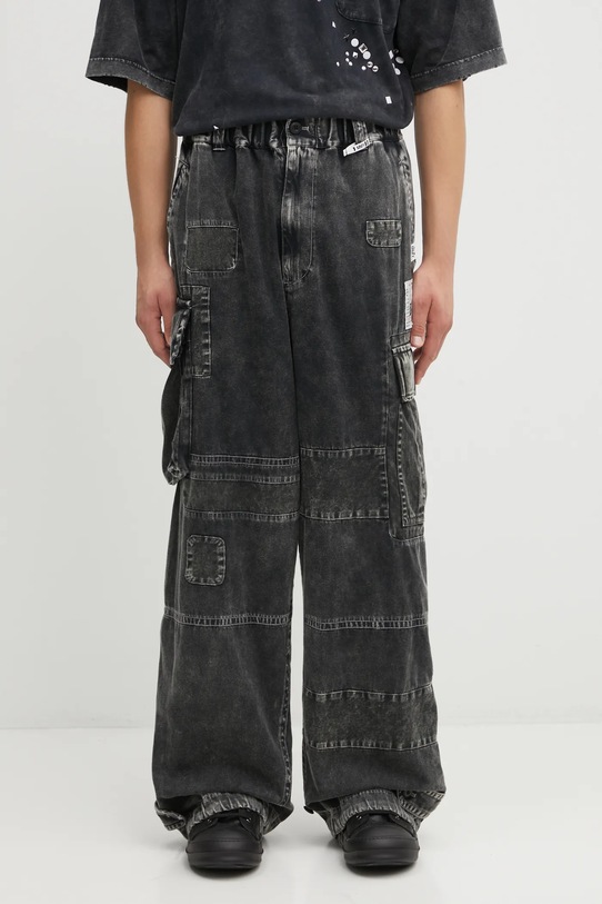 Бавовняні штани Maison MIHARA YASUHIRO REPAIR гладкий чорний J15PT173