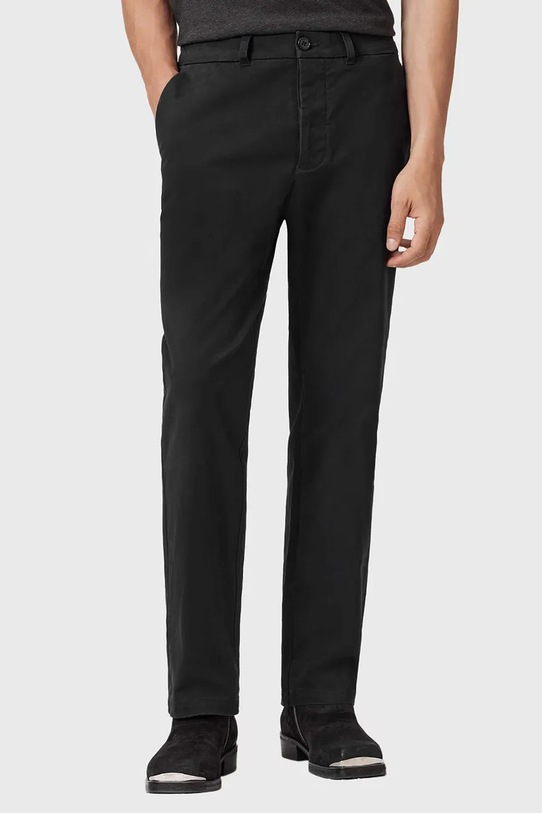 Pamučne hlače AllSaints BECKLEY M022TD crna AW25
