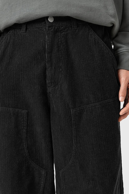 Bavlnené nohavice AllSaints DUNSTAN M008TD čierna AW25