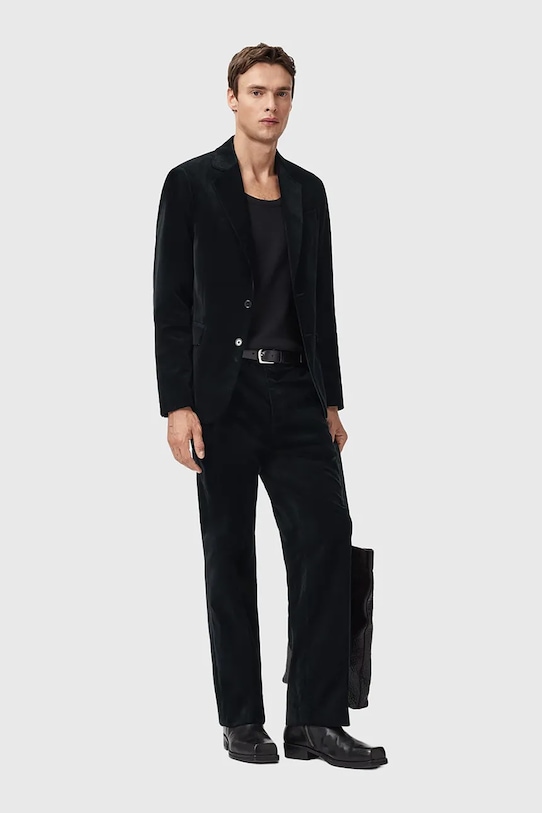 Хлопковые брюки AllSaints SAGA хлопок чёрный M018QD