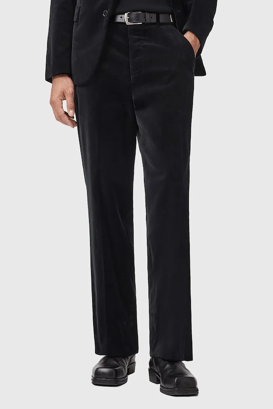 Хлопковые брюки AllSaints SAGA M018QD чёрный AW25