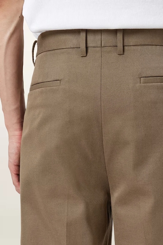 AllSaints pantaloni cu lână TALLIS maro M021TD