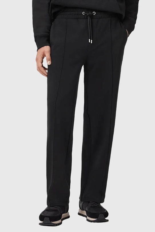 AllSaints spodnie dresowe bawełniane MILO M010TD czarny AW25