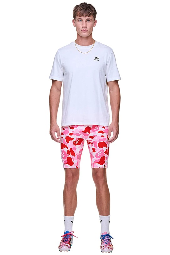 adidas Originals szorty BAPE FB TIGHTS dzianina różowy KB2207