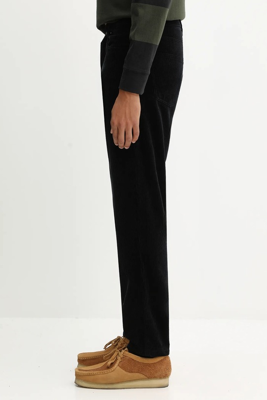 Hlače od samta Carhartt WIP Newel Pant I027232.1C02 mornarsko plava AW25