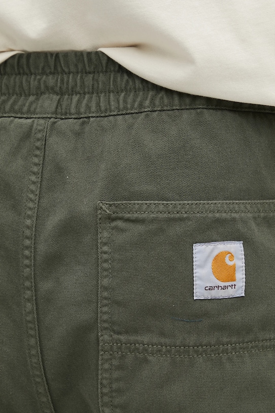 Bavlněné kalhoty Carhartt WIP Flint Pant zelená I029919.2ZXGD