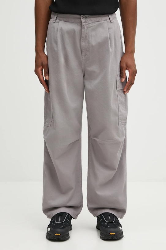 Carhartt WIP spodnie bawełniane Cole Cargo Pant gładkie szary I031218.2LRGD