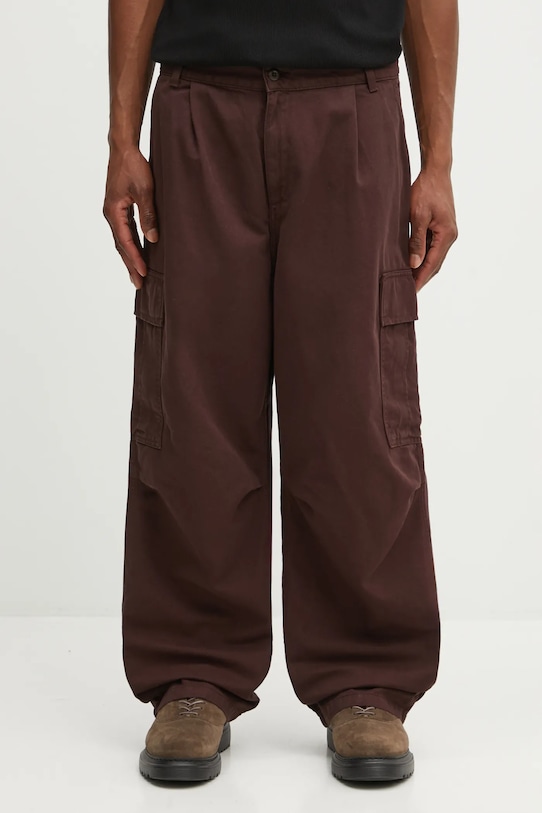 Carhartt WIP spodnie bawełniane Cole Cargo Pant gładkie fioletowy I031218.33HGD