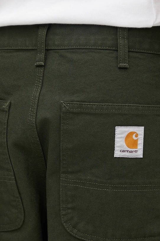 Carhartt WIP pantaloni in cotone Double Knee Pant verde I031501.4902