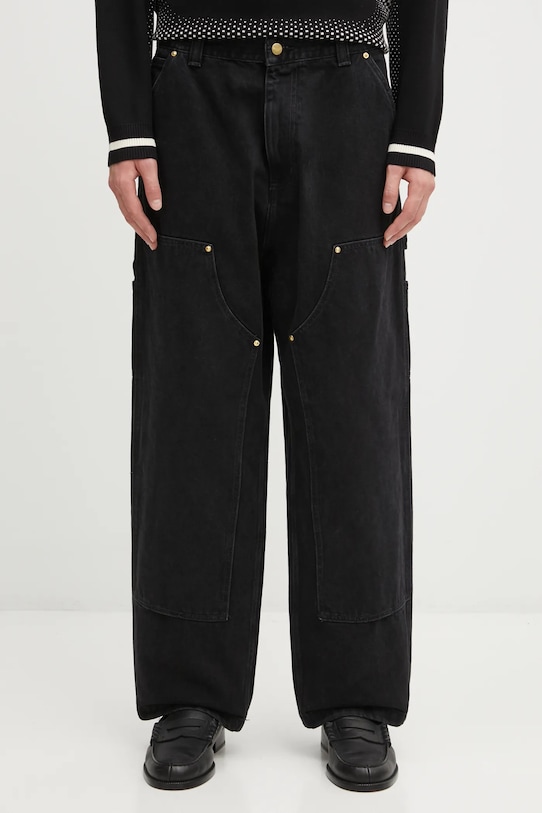 Carhartt WIP jeansy Nash Double Knee Pant czarny I032106.8906