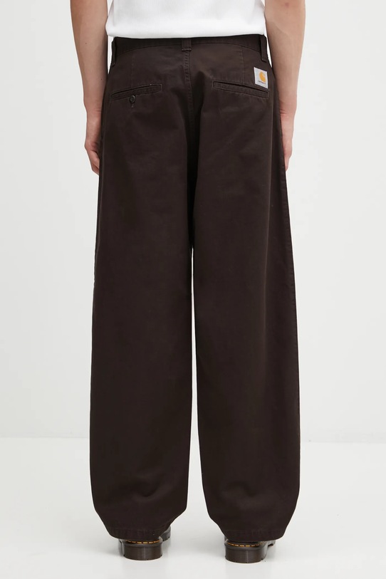 Odzież Carhartt WIP spodnie bawełniane Brady Pant I035655.4706 brązowy