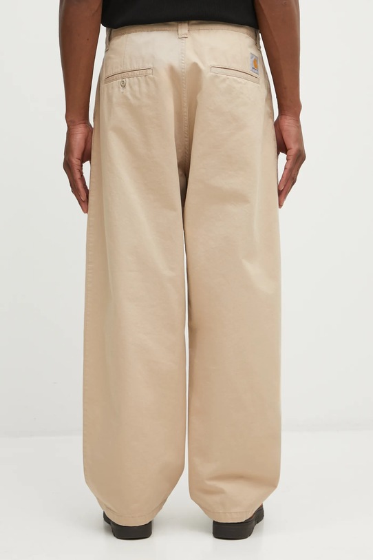 Odzież Carhartt WIP spodnie bawełniane Brady Pant I035655.G106 beżowy