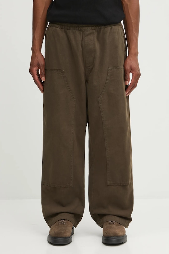 Carhartt WIP pantaloni de bumbac Crawton Pant uni verde I035657.63GD