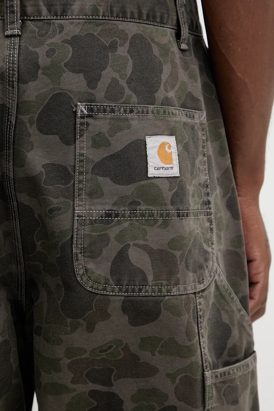 Carhartt WIP pantaloni de bumbac Duck Single Knee Pant I033896.3ELGD verde