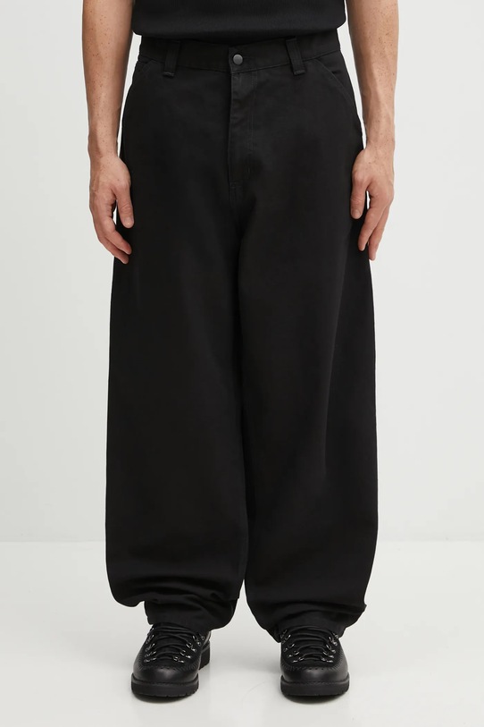 Carhartt WIP spodnie bawełniane OG Single Knee Pant gładkie czarny I035637.8906