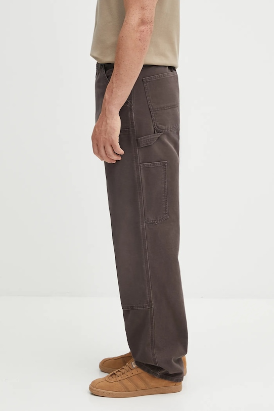 Памучен панталон Carhartt WIP Double Knee Pant I034796.474O кафяв AW25