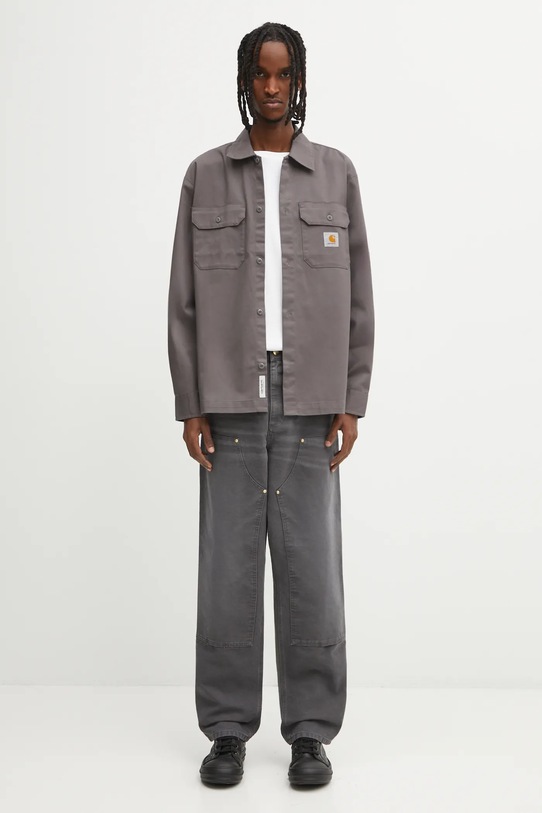 Carhartt WIP spodnie Double Knee Pant I034796.874O szary