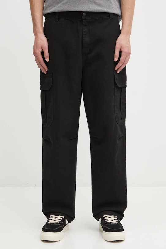 Carhartt WIP spodnie bawełniane Stanton Cargo Pant gładkie czarny I035656.8906