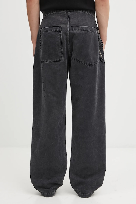 Odzież Aries jeansy Washed Canvas Walking Pant AR3111004 czarny