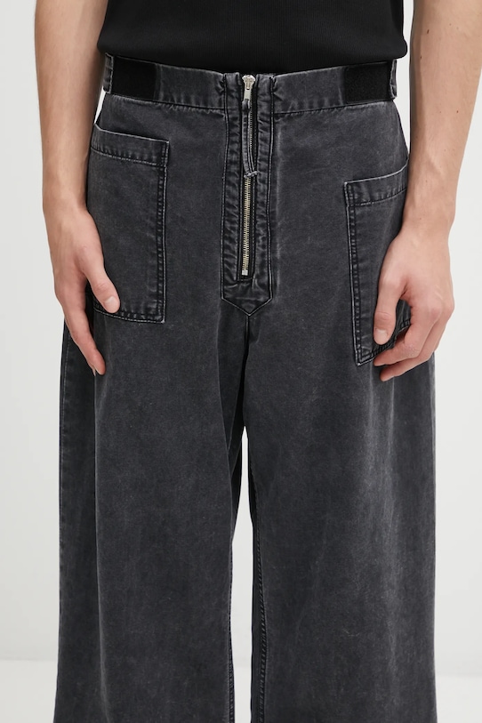 Aries jeansy Washed Canvas Walking Pant czarny AR3111004