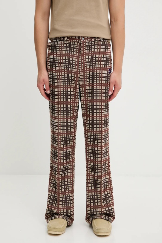 Штани Needles Boot-Cut трикотаж коричневий RW311