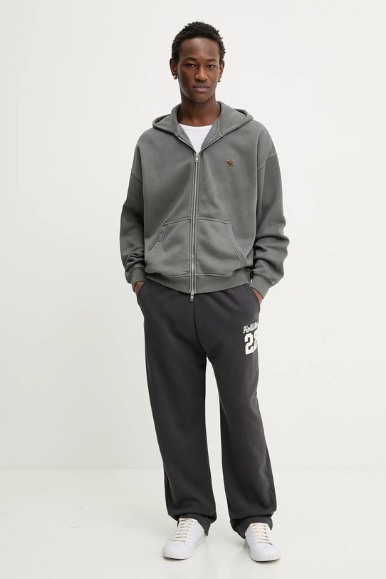 Hollister Co. spodnie dresowe KI334.5170.901 szary AW25